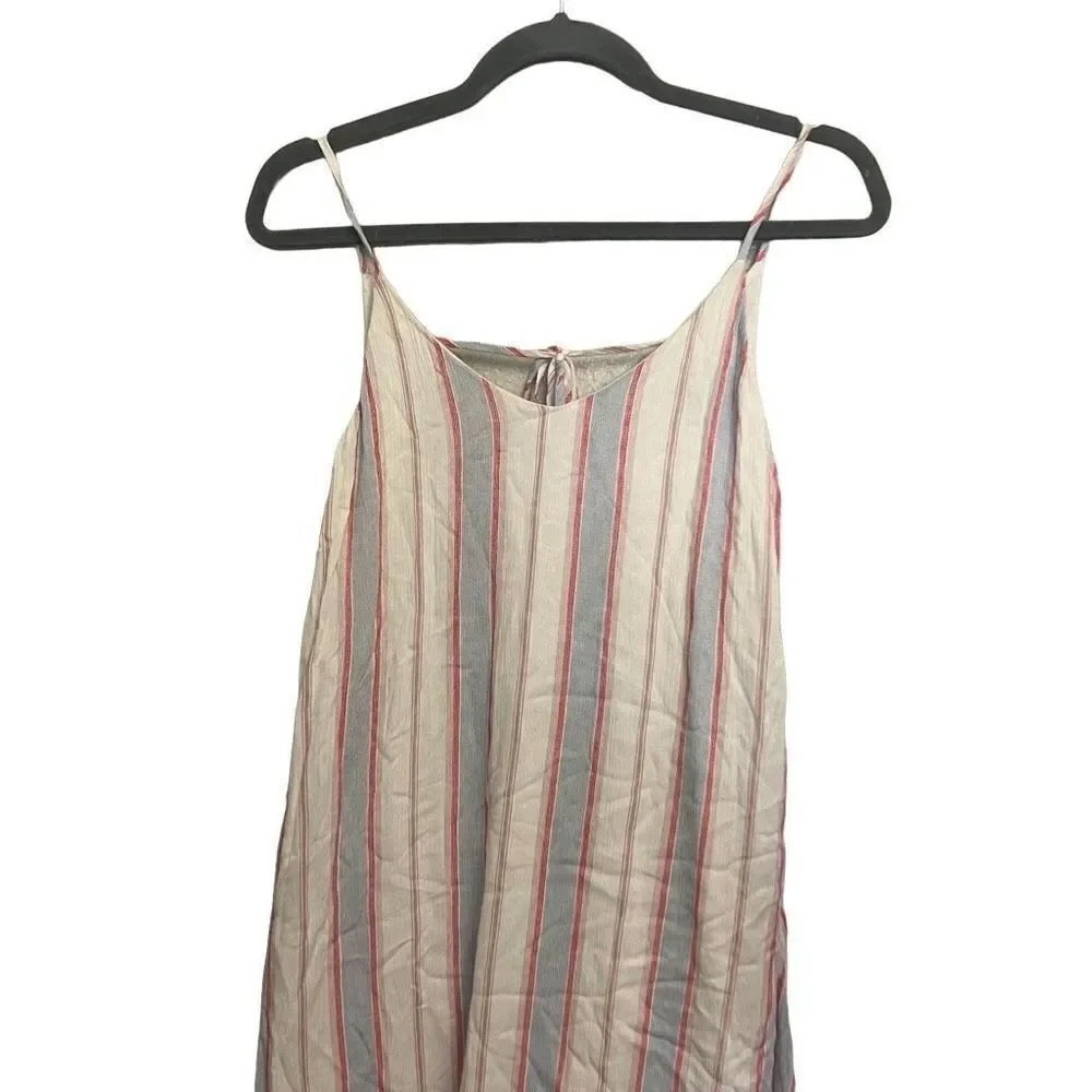 Aqua Striped Flowy Dress Size Small
